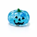 Giocattolo squishy a forma di zucca di Halloween blu glitterato per alleviare lo stress - Motivo di Zucca / Blu
