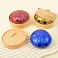 Giocattoli antistress squishy a forma di gnocco con glitter, viso buffo e cestino - Stile Oro Brillantinato (Con Piroscafo)