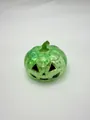 Jouet de décompression citrouille verte à paillettes, variante squishy d'Halloween - Avec Cuit-vapeur / Citrouille Squishy Verte