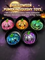 Lot de 5 jouets de décompression citrouille à paillettes Halloween pour fête d'enfants - 5 Pièces/Ensemble (Avec Cuit-vapeur) / Citrouille Squishy Couleurs Mixte