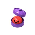DOWMOO Halloween squishy toy featuring a red scary bun in a purple steamer basket - 1 Piece / Red