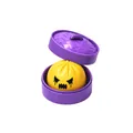 Halloween purple steamer bun squishy toy with spooky yellow face and purple basket - 1 Piece / Yellow