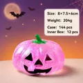 Schiacciabile di Halloween rosa glitterato con design Jack-O'-Lantern - Testa di Zucca (Rosa) / 1 Pezzo (Sacchetto OPP)