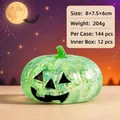 Giocattolo antistress a forma di zucca verde glitterata per Halloween con faccia buffa - Testa di Zucca (Verde) / 1 Pezzo (Sacchetto OPP)