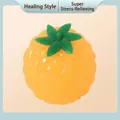 Close-up detail of a bright yellow pineapple-shaped soft squeeze toy for stress relief therapy - Pineapple