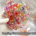 Pelota antiestrés colorida con cuentas planas para alivio sensorial - 1 Pieza / Arcoíris