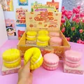 Kleurrijk macaronvormig langzaam terugverend knijpspeelgoed voor stressverlichting - Macaron Ronde Sandwich Koekje