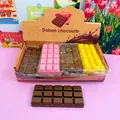 Kleurrijke chocoladereep squishy speelgoed voor stressverlichting en plezier - Driekleurige Chocolade Squishy