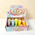 Set van 12 kleurrijke ijshoorntjes langzaam stijgende squishy speelgoed anti-stress - Groot Ijsje