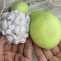 High quality crunchy white block ball and green lemon squishy toy for stress relief - Crispy Texture Lemon