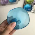 Balle anti-stress bleue mate faite à la main pour un soulagement efficace du stress - Style Bleu Haute Transparence / 6cm