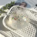 Transparante appel squishy met kleurrijke glitters voor stressverlichting en plezier. - Kerst Sneeuwpop Vaseline Appel / Transparante lovertjes