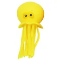 Jouet de bain pieuvre jaune pressable pour enfants, idéal pour piscine et plage - Jaune