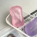 Juguete antiestrés rosa y morado con textura de gelatina brillante - Estilo Jabón / Rosa Transparente