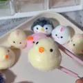 Cute yellow chick squishy toy with fuzzy texture for stress relief sensory play - Duck