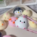 Soft mini plush white chick animal pinch toy for stress relief and sensory play - White Chicken