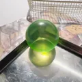 Palla antistress verde fatta a mano all'olio di cocco per relax e gioco sensoriale - Palla Fatta a Mano Stile Maltosio / 5cm / Verde