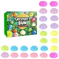 Calendario dell'avvento Mystery Bun con 24 giocattoli colorati antistress squishy - GJ873-003