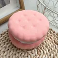 Soft pink realistic macaron-shaped squishy toy for effective stress relief and sensory play. - Strawberry Cookie / Pink