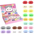 Complete 24-day countdown mystery bao squishy toy advent calendar set with colorful toys - Baozi Style (NNLBZ) / Set of 24 / Pink