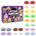 Calendario dell'avvento misterioso gnocchi squishy giocattoli antistress blind box - Stile Mystery Dumpling Viola (GJ856) / Set da 24