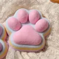 Jumbo plush cat paw squishy toy in pink and pastel layered colors for stress relief - Pink Paw / Jumbo Size / Pink