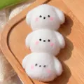 Three-stacked cute white piggy squishy toy for stress relief and daily sensory play. - Triple Dog