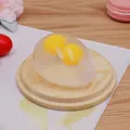 Jouet balle anti-stress œuf transparent à double jaune pour presser et se détendre. - Squishy Double Jaune d'œuf