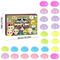 Calendrier de l'Avent Mystery Dumpling Squishy Jouet Anti-stress pour Adultes Coffret Cadeau - Coffret Cadeau Blind Box 24 Pièces (GJ876-002)