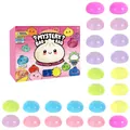 Calendrier de l'avent complet 24 jours Mystery Bao Bao avec jouets squishy scintillants - Ensemble / Lot de 24 / Thème Brioche Rose (GJ873-001)