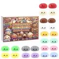 Calendario dell'avvento gnocchi misteriosi con mini giocattoli antistress squishy - Stile Mystery Dumpling Arcobaleno (GJ857) / Set da 24