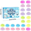 Calendrier de l'Avent Mystery Dumpling Squishy avec 24 mini pièces très colorées - Coffret Cadeau Blind Box 24 Pièces (GJ876-006)