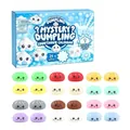 Set regalo calendario dell'avvento con 24 mini squishy a forma di dumpling colorati - Edizione Avanzata Mystery Dumpling (GJ858) / Set da 24