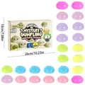 Calendrier de l'Avent Mystery Dumpling avec 24 jouets squishy anti-stress colorés - Coffret Cadeau Blind Box 24 Pièces (GJ876-008)