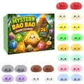 Set calendario dell'Avvento Mystery Bao Bao con 24 giocattoli anti-stress a forma di dumpling - Stile Bao Tropicale (GJ879-09)