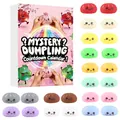 24pcs Mystery Dumpling Squishy Fidget Toy Advent Calendar Gift Set for Stress Relief - Mystery Dumpling Series 06 (GJ836-006) / Set of 24