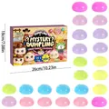 Calendrier de l'avent squishy Dumpling Mystère avec 24 jouets anti-stress surprises. - Coffret Cadeau Blind Box 24 Pièces (GJ876-012)
