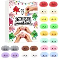 Mystery dumpling squishy toy countdown calendar set with colorful kawaii fidget toys - Mystery Dumpling Series 07 (GJ836-007) / Set of 24