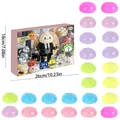 Calendrier de l'Avent jouet anti-stress dumpling mystère avec 24 petits jouets - Coffret Cadeau Blind Box 24 Pièces (GJ876-015)