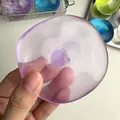 Giocattolo antistress squishy viola traslucido fatto a mano per relax sensoriale - Palla all'Olio di Cocco Fatta a Mano / 6cm / Viola