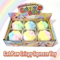 Farbenfrohes Katzenpfoten-Crispy-Squishy-Spielzeugset in einer Verkaufsbox zum Stressabbau - Katzenpfote / Knusprige Katzenpfote squishy
