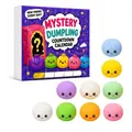 Calendario de adviento de squishy de dumpling misterioso con caras de emoji kawaii - Caja Sorpresa Dumpling (GJ862-006) / Juego de 9 Piezas