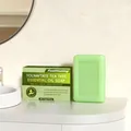 Jabón de aceite de árbol de té con tolnaftato 115g para el cuidado facial y corporal - 115g en Caja (Con Red de Espuma) / Verde claro