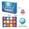 Set de 12 bombas de baño de 50g con temática oceánica y juguetes ocultos para niños - Juego de Juguetes del Océano / Versión de Exportación