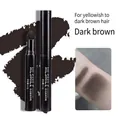 Hairline contouring stick in dark brown with sponge applicator and arm swatch - 02 Dark Brown (Chinese Version)