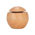 Mini humidificador USB portátil con forma de seta y acabado decorativo veta de madera - Estilo Champiñón / Grano de madera clara