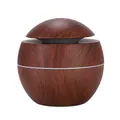 Mini humidificador de aire USB con forma de seta y textura de madera oscura - Estilo Champiñón / Grano de madera oscura