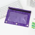 Estuche morado duradero de 3 agujeros con ventana para archivador B5 papelería oficina - Púrpura