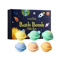 Set regalo bombe da bagno SADOER tema spazio con sei palline di sali da bagno naturali colorati - Stile Pianeta / Set da 6