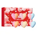 Set regalo SADOER da 6 bombe da bagno a forma di cuore con fango vulcanico e sali - Cuore / Set da 6